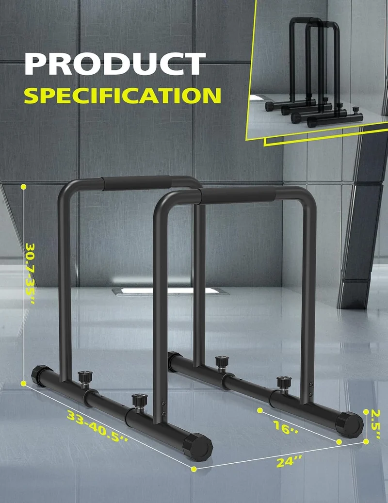 Dripex Verstellbare Dip Barren – 500 kg Dip-Station, tragbar und funktional dip stange, Fitness-Bar