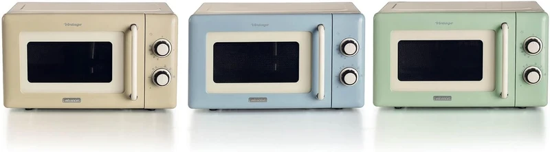 Ariete 3960 Mikrowelle Vintage, 800 W, Fassungsvermögen 20 l, 3 Funktionen, 6 Kochstufen, Timer, Bei