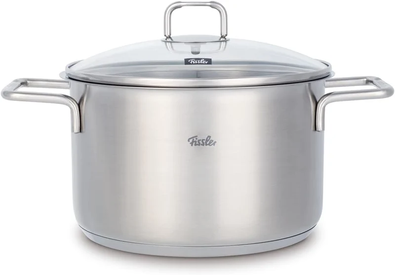 Fissler SatiTherm Edelstahl-Topfset 5-teilig – Made in Germany, satiniertes 18/10 Edelstahl, Glasdec