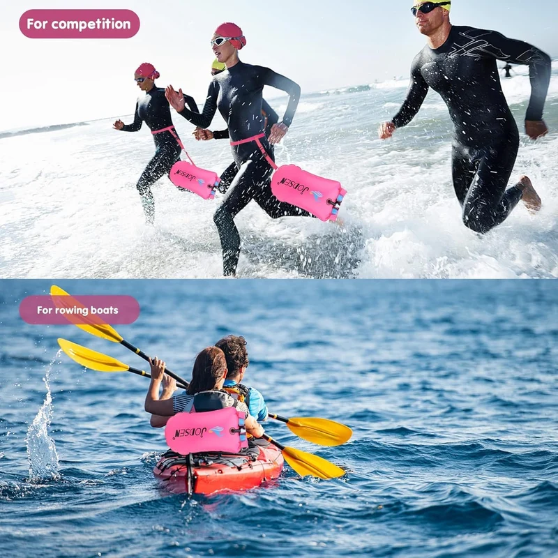 Schwimmboje,Boje Schwimmen Aufblasbare Trockentasche 20l mit Wasserdichter Handytasche,Trockensack f