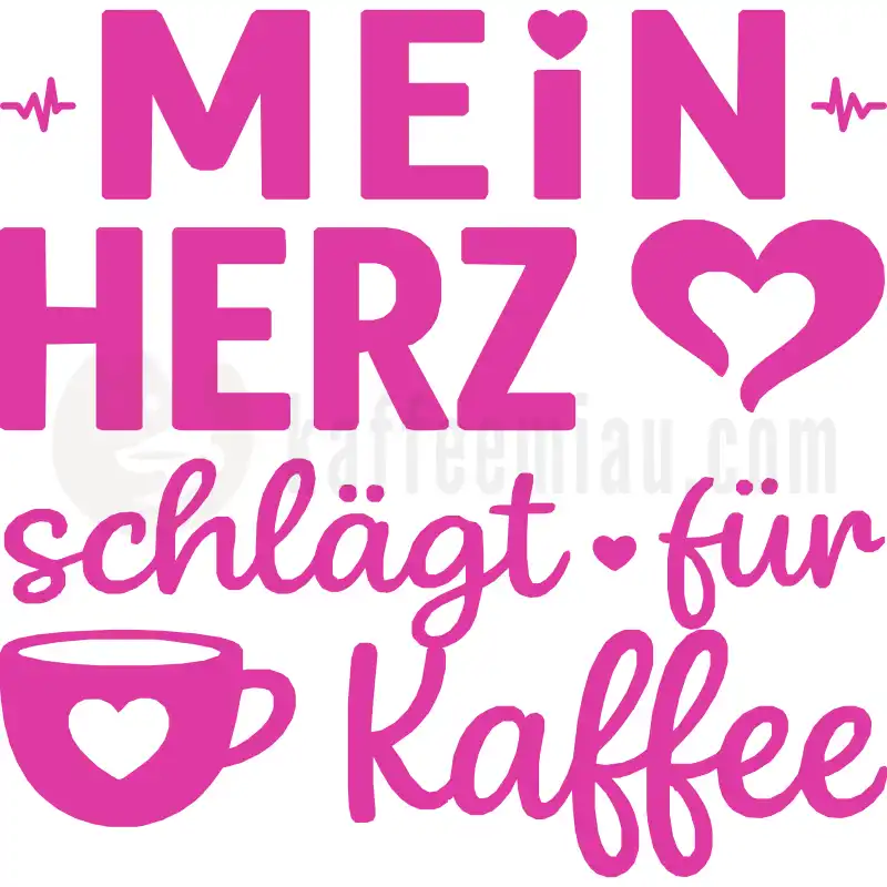 Mein Herz schlägt für Kaffee - Tasse