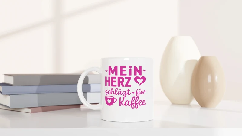 Mein Herz schlägt für Kaffee - Tasse
