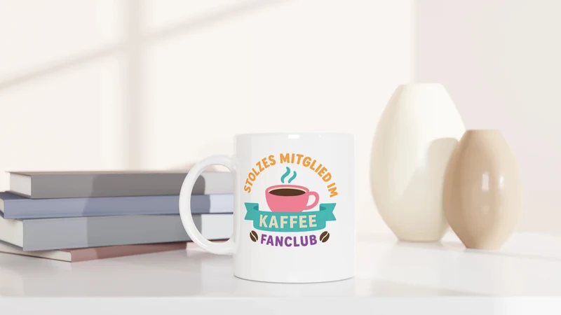 Stolzes Mitglied im Kaffee-Fanclub - Tasse