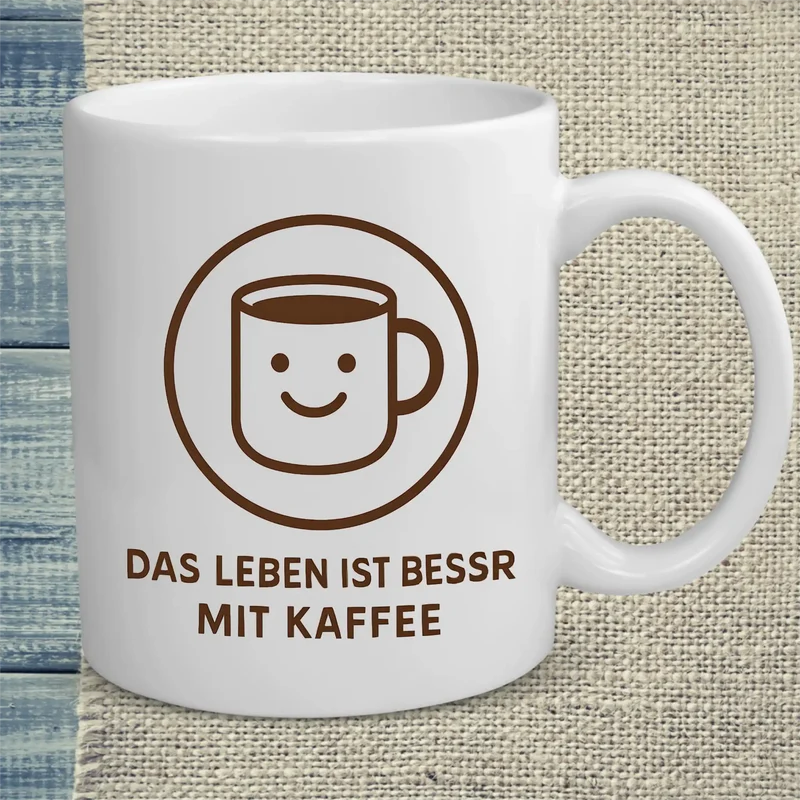 Das Leben ist besser mit Kaffee - Tasse