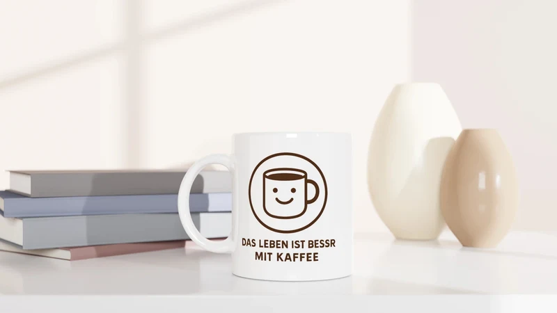Das Leben ist besser mit Kaffee - Tasse