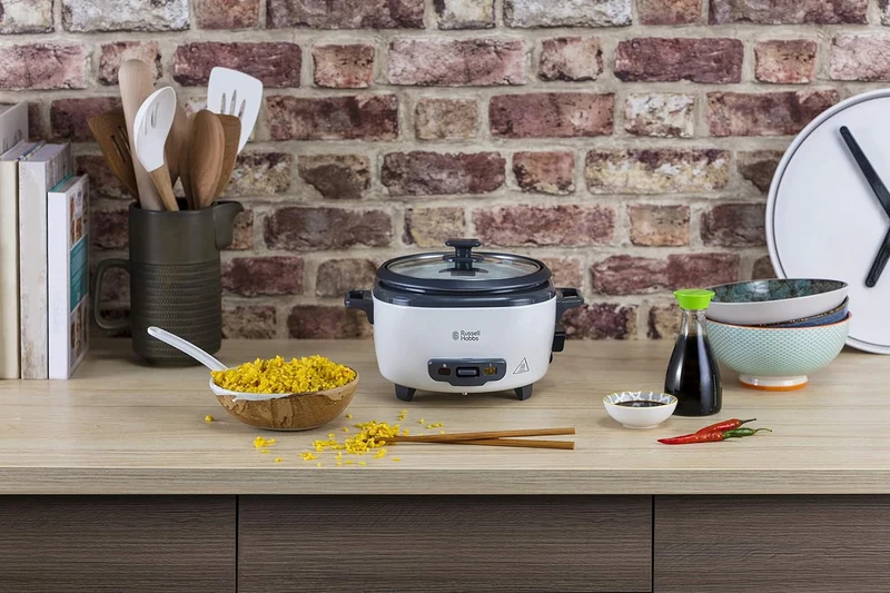 Russell Hobbs Reiskocher klein [medium] 0,8l (inkl. Dampfgarer-Einsatz, Warmhaltefunktion, antihaftb