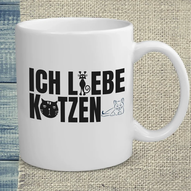 Ich liebe Katzen - Tasse