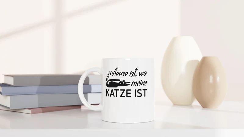 Zuhause ist - wo meine Katze ist - Tasse