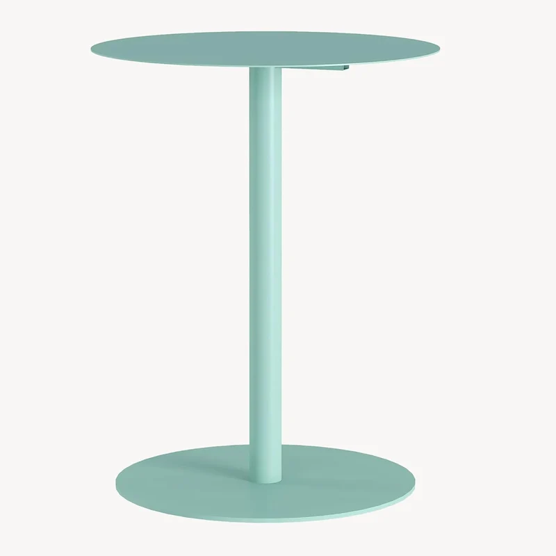 [en.casa] Beistelltisch Nastätten Gartentisch Couchtisch mit Metallgestell rund Sofatisch modernes D