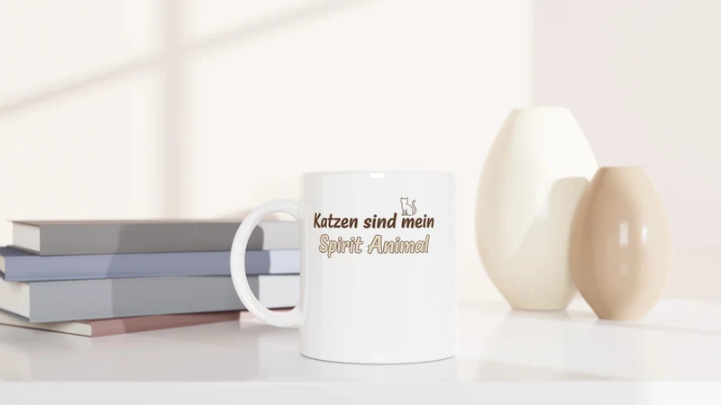 Katzen sind mein Spirit Animal - Simple - Tasse