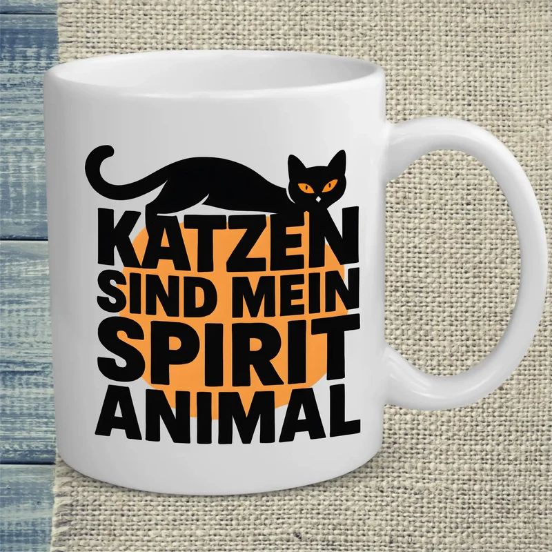 Katzen sind mein Spirit Animal - Tasse