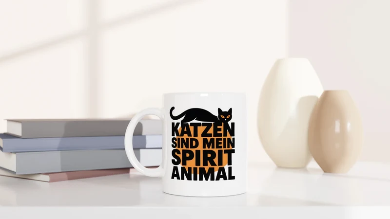 Katzen sind mein Spirit Animal - Tasse