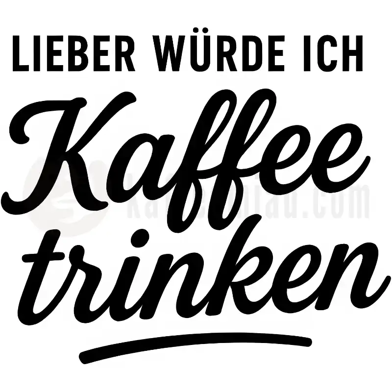 Lieber würde ich Kaffee trinken - Tasse