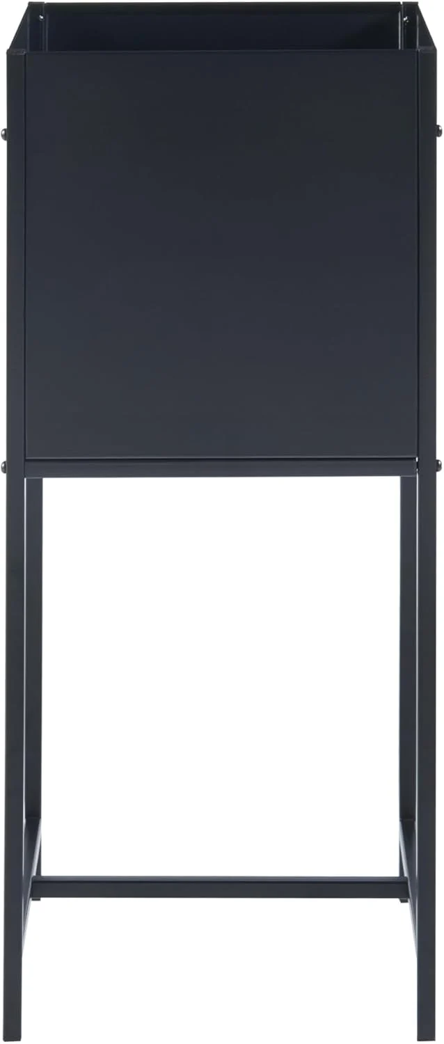 [en.casa] Blumenständer Porsgrunn Pflanzenständer mit Blumenkasten 70 x 30 x 30 cm Metall Schwarz Bl