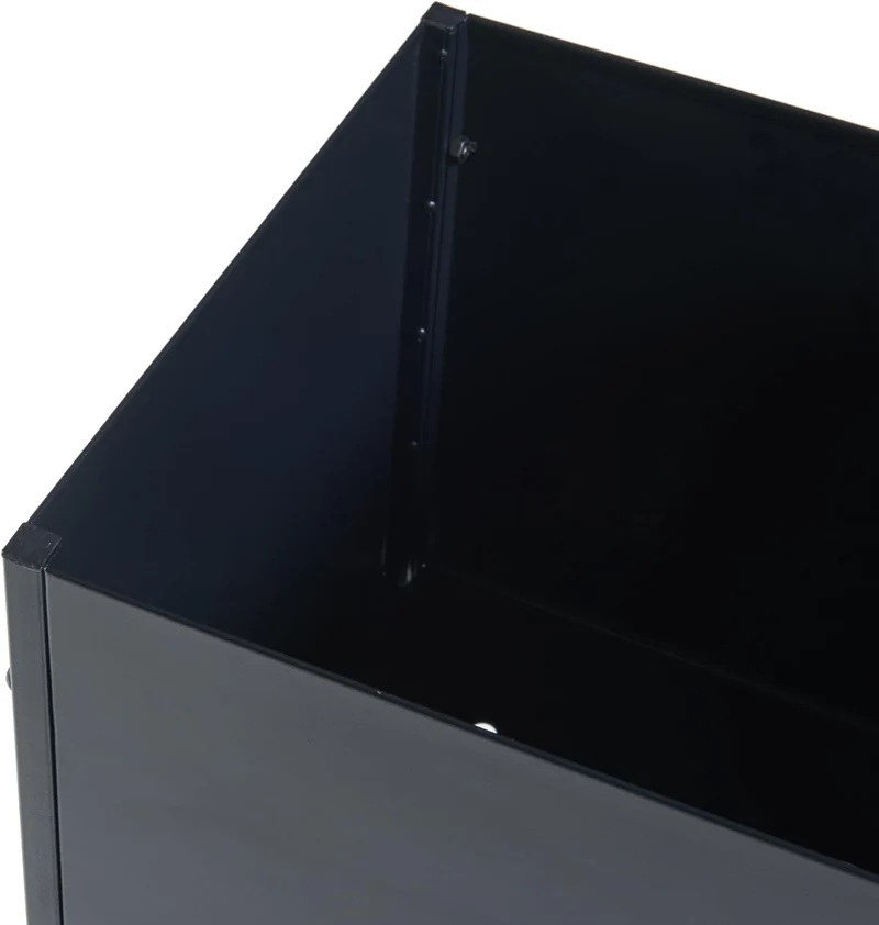 [en.casa] Blumenständer Porsgrunn Pflanzenständer mit Blumenkasten 70 x 30 x 30 cm Metall Schwarz Bl