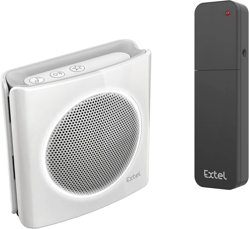 Extel diBi More Funk-Klingelerweiterung, Universal-Funkgong & Klingelverstärker, 200 m Reichweite, k