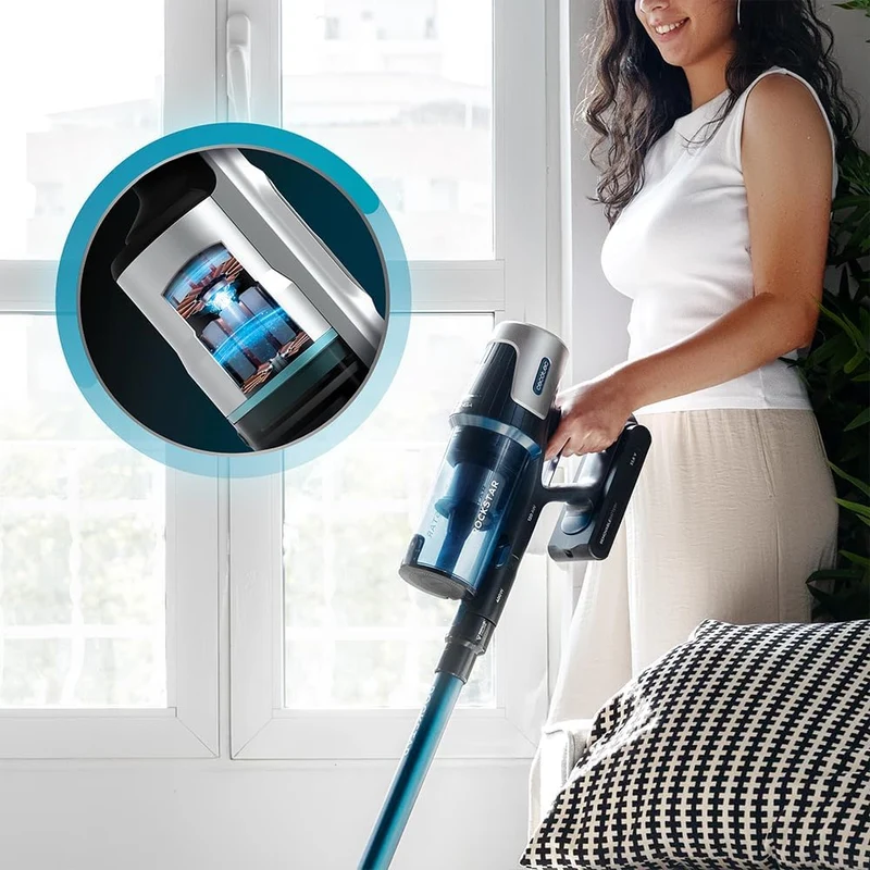 Cecotec Kabelloser Staubsauger BLDC Conga Rockstar RS50. 400W, 120AW Saugleistung, Auto-Modus Reinig