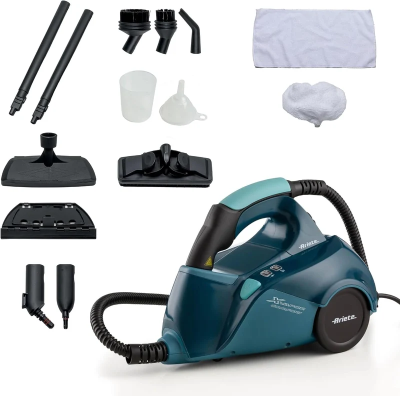 Ariete 4145 XVapor Comfort Dampfreiniger, tötet 99,9% Keime und Bakterien, Zubehör-Set, Dauerdampf 4