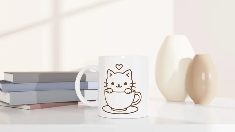 Katze in Tasse - Tasse
