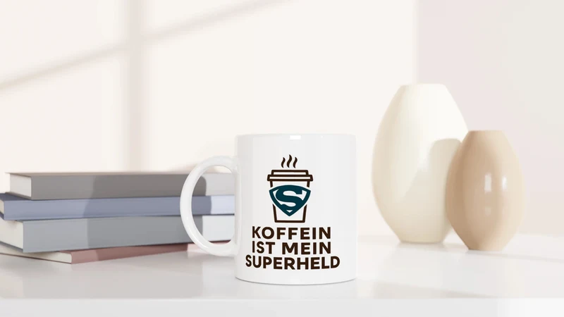 Koffein ist mein Superheld Becher - Tasse