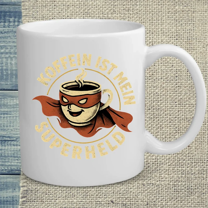 Koffein ist mein Superheld - Tasse