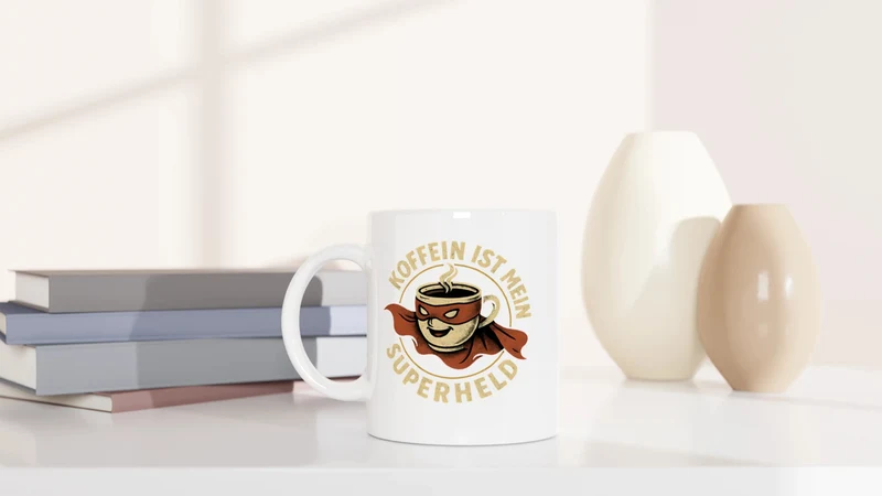 Koffein ist mein Superheld - Tasse