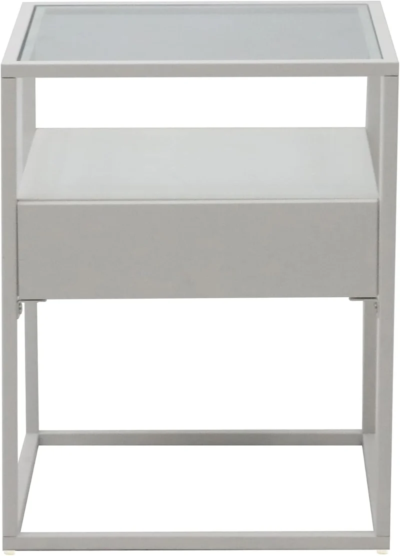 [en.casa] Beistelltisch Vissenbjerg Nachttisch mit 1 Schublade Wohnzimmertisch 51 x 40 x 40 cm Sofat