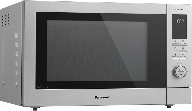 Panasonic NN-CD88QSEPG 34L Air Fryer Kombi-Mikrowelle mit Quarzgrill, 1000 W, automatisches Auftauen