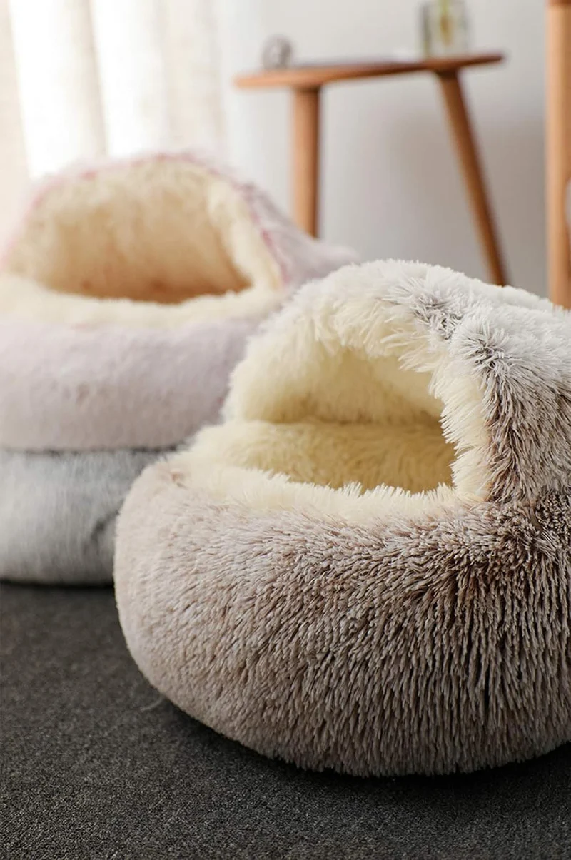 Katzenschlafsack, Plüsch-Katzenbett, Decke, selbstwärmend, Katzensack, Haustierzelt, Höhle, weich, r
