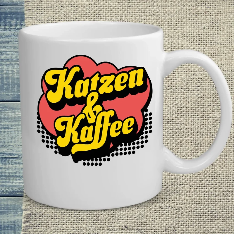 Katzen & Kaffee - Retro - Tasse
