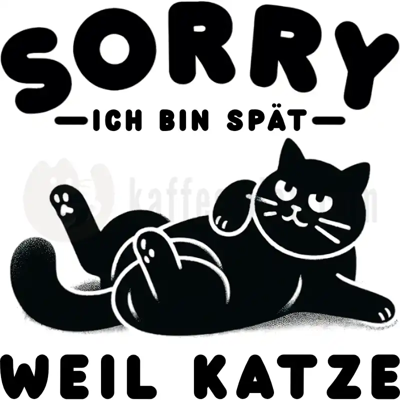 Ich bin spät - Weil Katze - Tasse