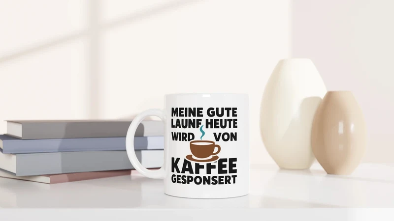 Meine gute Laune heute wird von Kaffee gesponsert - Tasse