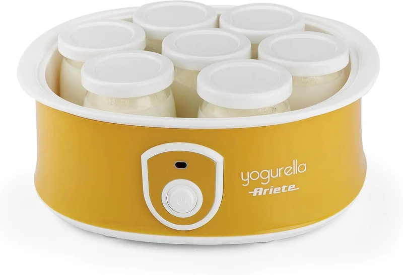 Ariete 617 Yogurella - Elektrischer Joghurtbereiter - 7 Gläser - 1,3 kg hausgemachter Joghurt - 20 W