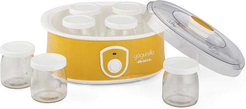Ariete 617 Yogurella - Elektrischer Joghurtbereiter - 7 Gläser - 1,3 kg hausgemachter Joghurt - 20 W