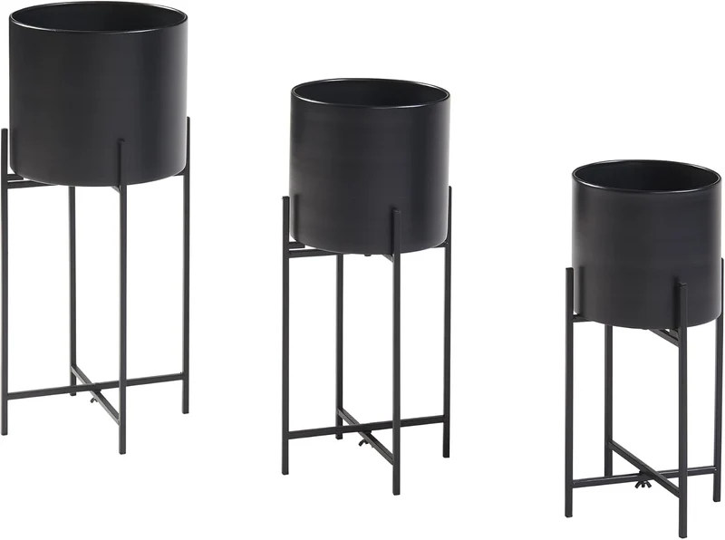 [en.casa] Pflanzenständer Orsa 3er Set Blumentopfständer Blumentofphalter Pflanzenregal in 3 Grössen
