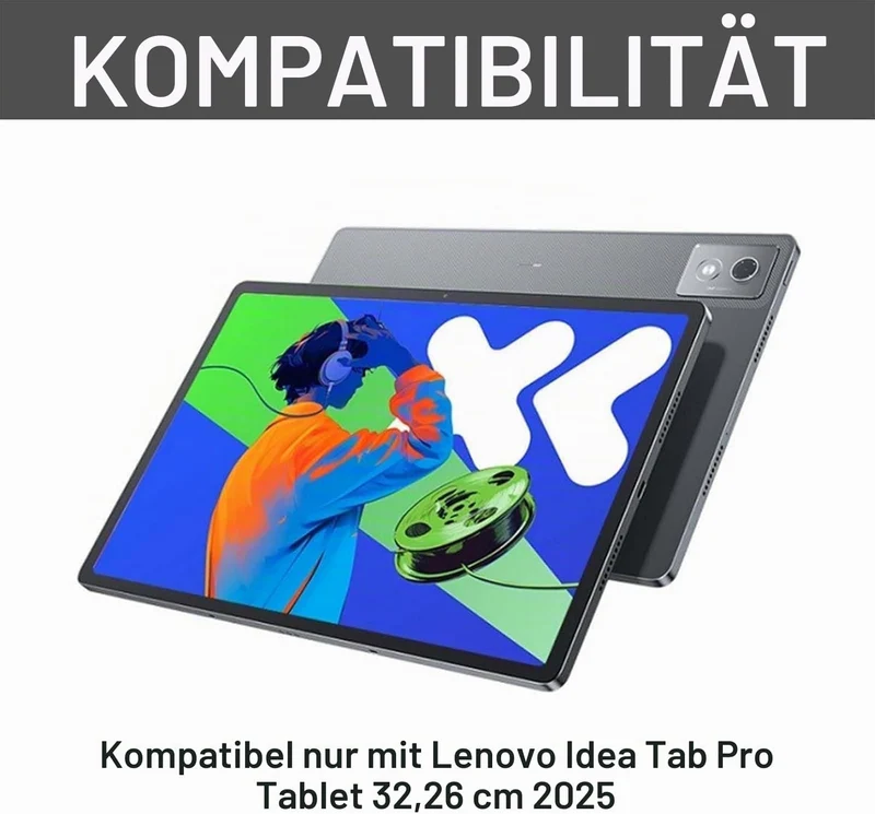 Tastatur für Lenovo Idea Tab Pro 12.7" 2025 mit Touchpad, Hülle mit Tastatur für Lenovo Idea Tab Pro