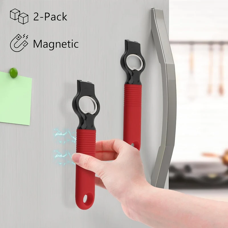 Magnetischer Bierflaschenöffner & Limonadendosenöffner, 2-in-1-Flaschenöffner und Dosenöffner für Ba