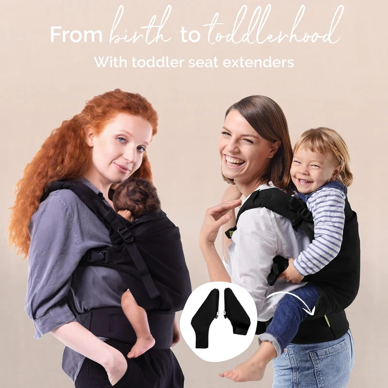 Boba X Babytrage Neugeborene ab Geburt - 2 Tragepositionen Mit Blick zum Baby und als Rucksack Kinde