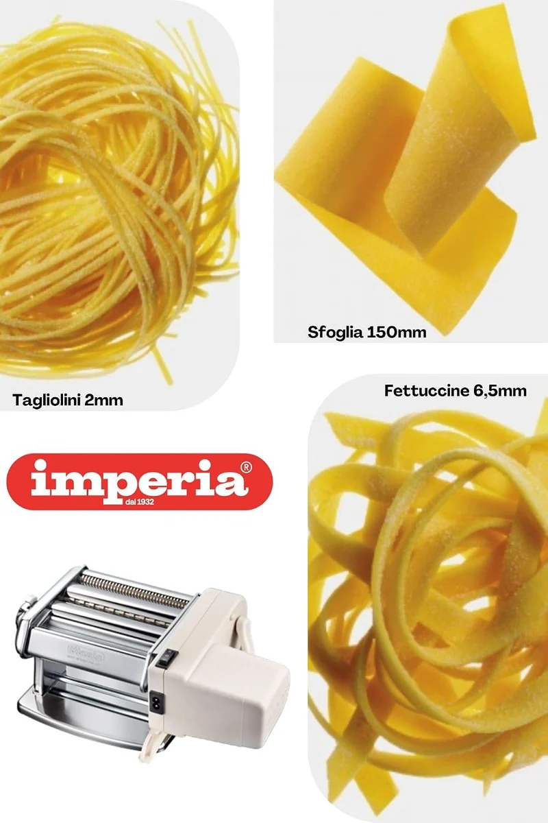 Imperia Electric IPASTA Titania Line Elektrische Nudelmaschine 220 V, hergestellt in Italien. Frisch