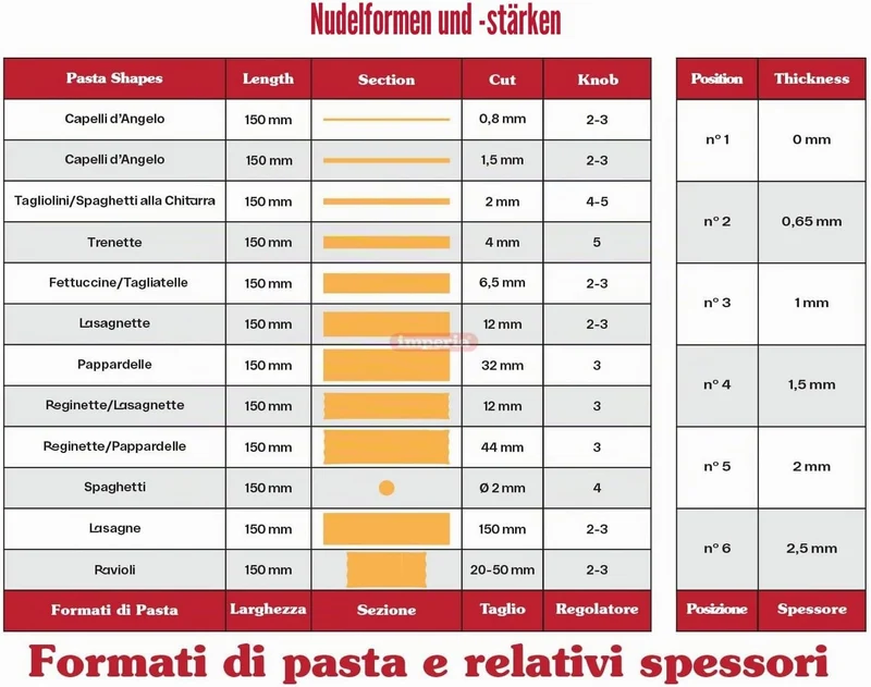 Imperia Electric IPASTA Titania Line Elektrische Nudelmaschine 220 V, hergestellt in Italien. Frisch