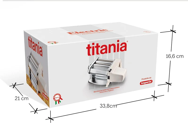 Imperia Electric IPASTA Titania Line Elektrische Nudelmaschine 220 V, hergestellt in Italien. Frisch