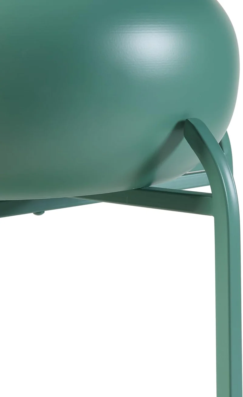 [en.casa] Blumenständer Altena Pflanzenständer mit Blumentopf und Ablage Metall Grün Pflanzenregal 6