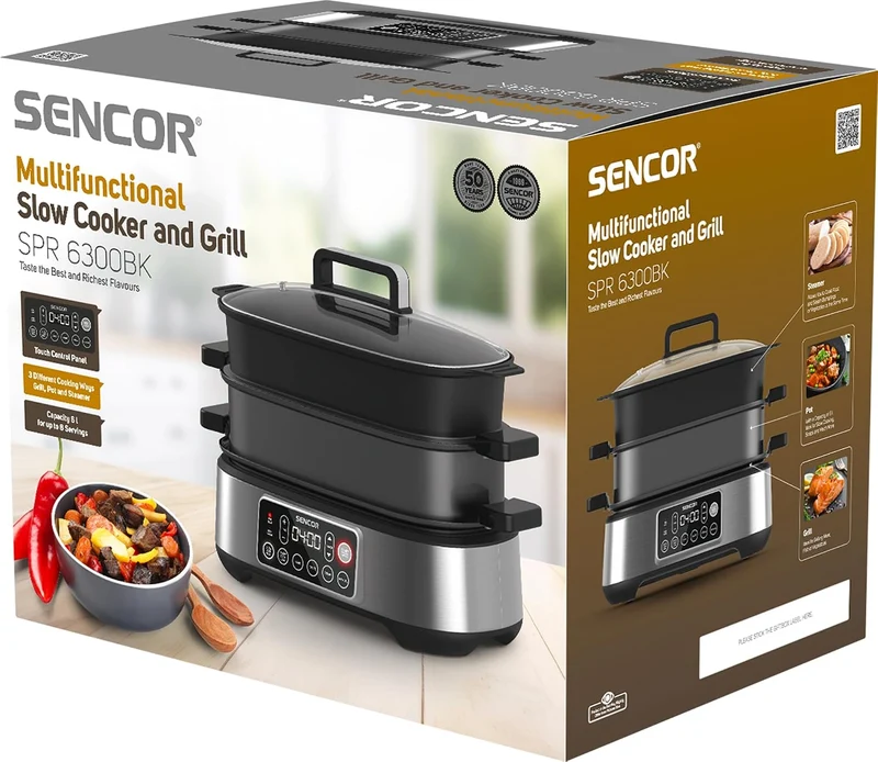 Multifunktions-Slowcooker und Grill SPR 6300BK SENCOR