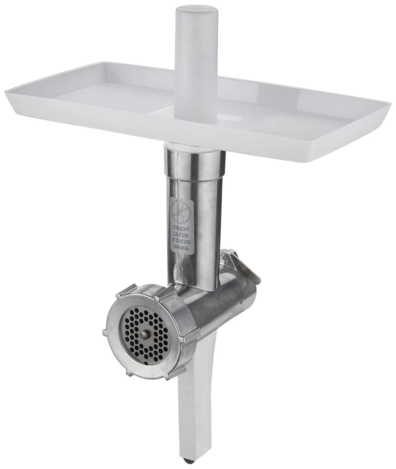 Bosch Fleischwolf MUZ6FW4, Fleischwolf-Aufsatz, Stopfer, Edelstahl Loch-Scheibe 4,5 mm, auch für Fis