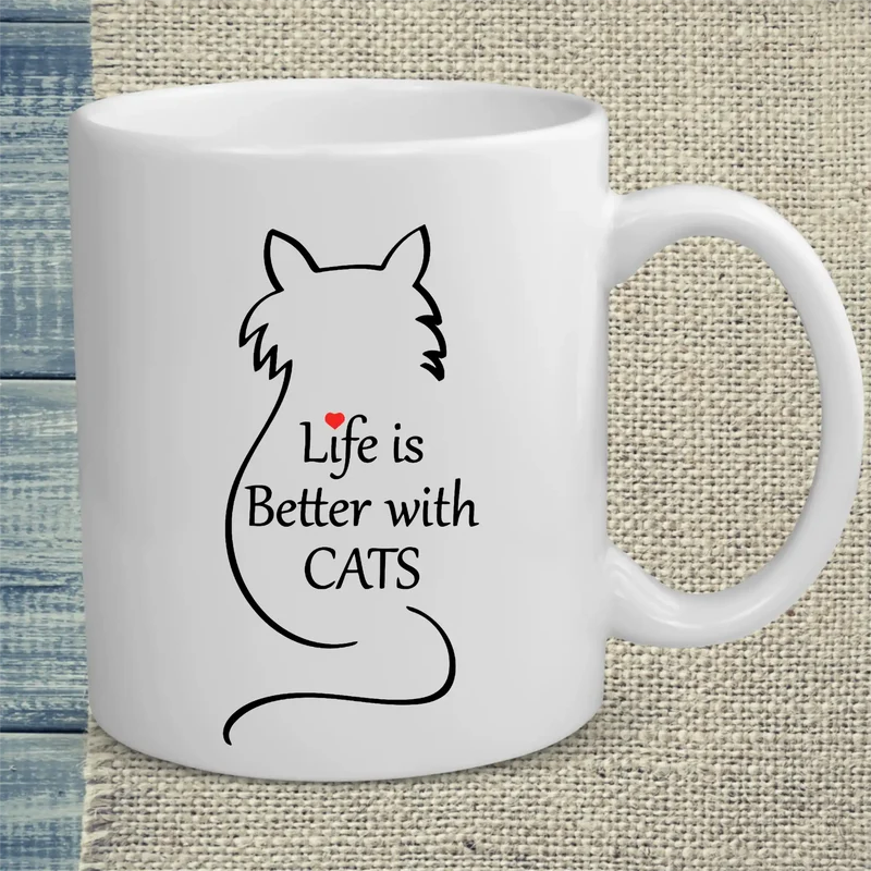 Live is better with cats - Tasse