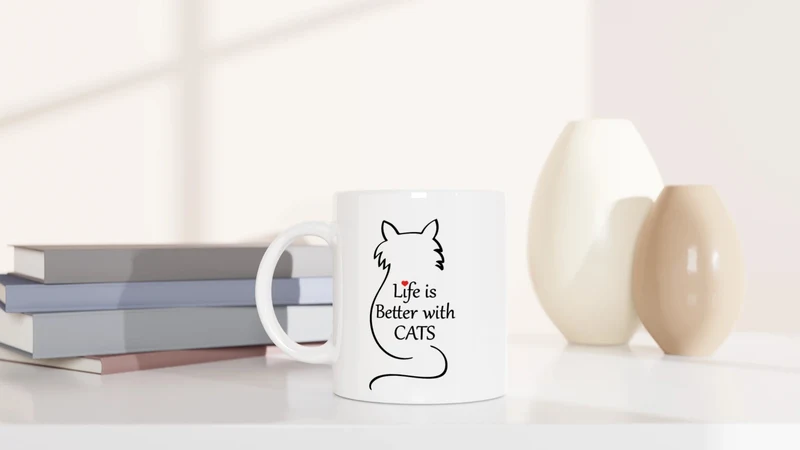 Live is better with cats - Tasse