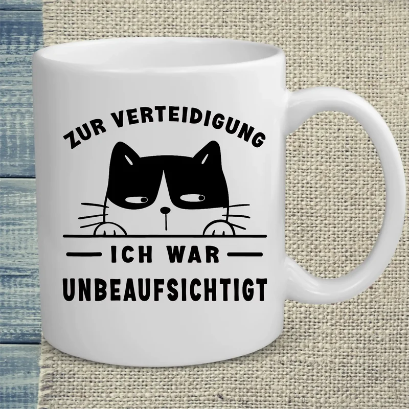 Zur Verteidigung - Ich war unbeaufsichtigt - Tasse