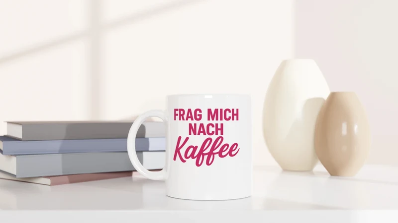 Frag mich nach Kaffee - Tasse