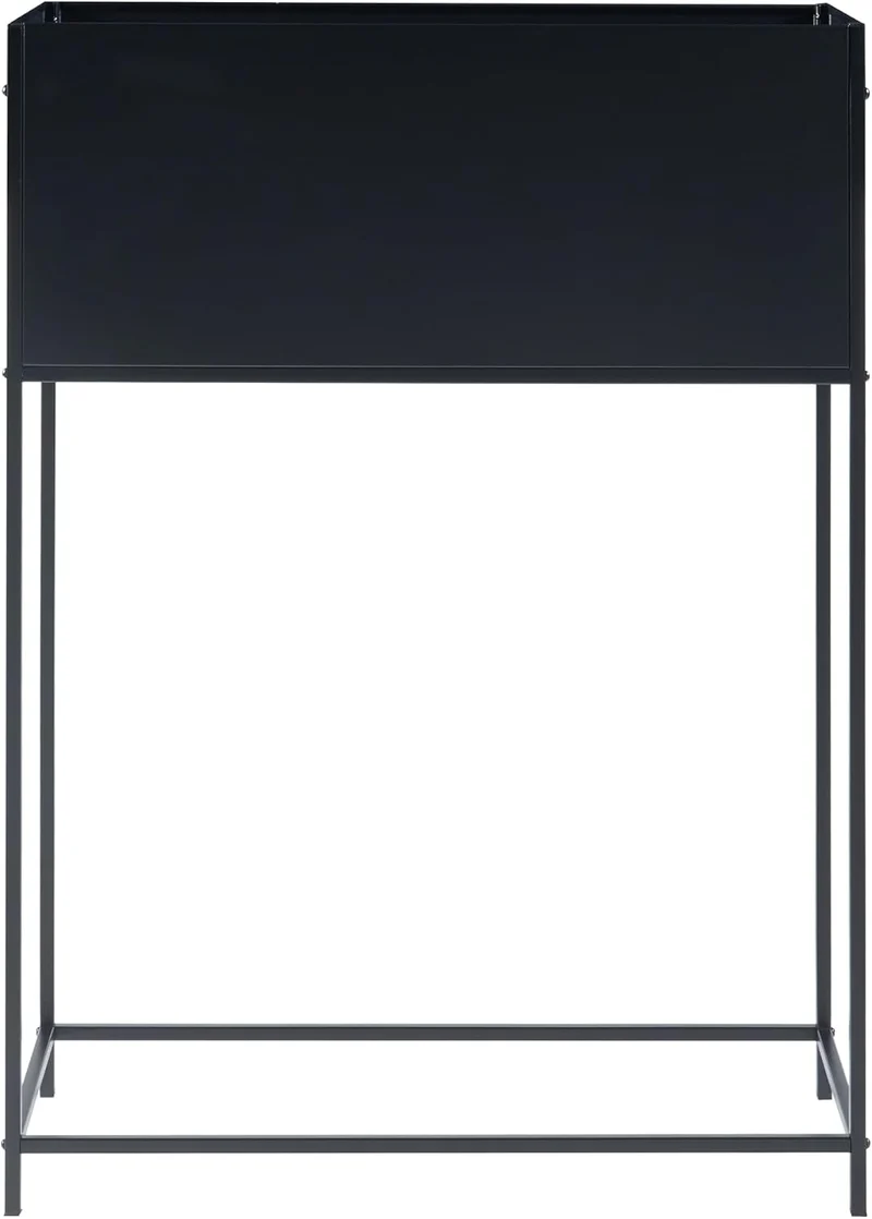 [en.casa] Blumenständer Porsgrunn Pflanzenständer mit Blumenkasten 100 x 70 x 30 cm Metall Schwarz B