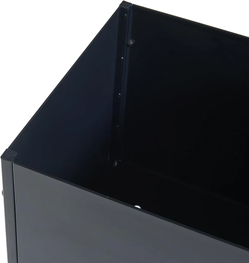 [en.casa] Blumenständer Porsgrunn Pflanzenständer mit Blumenkasten 100 x 30 x 30 cm Metall Schwarz B